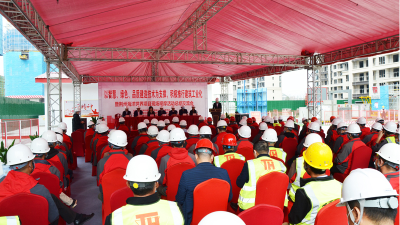 中国尊龙官方网站集团公司荆州海洋世界项目现场观摩活动总结交流会顺利举行